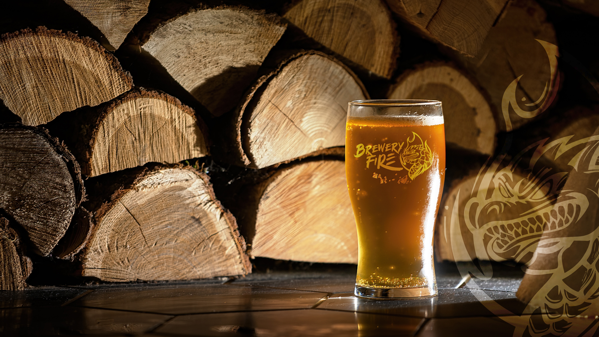 Rustic log background